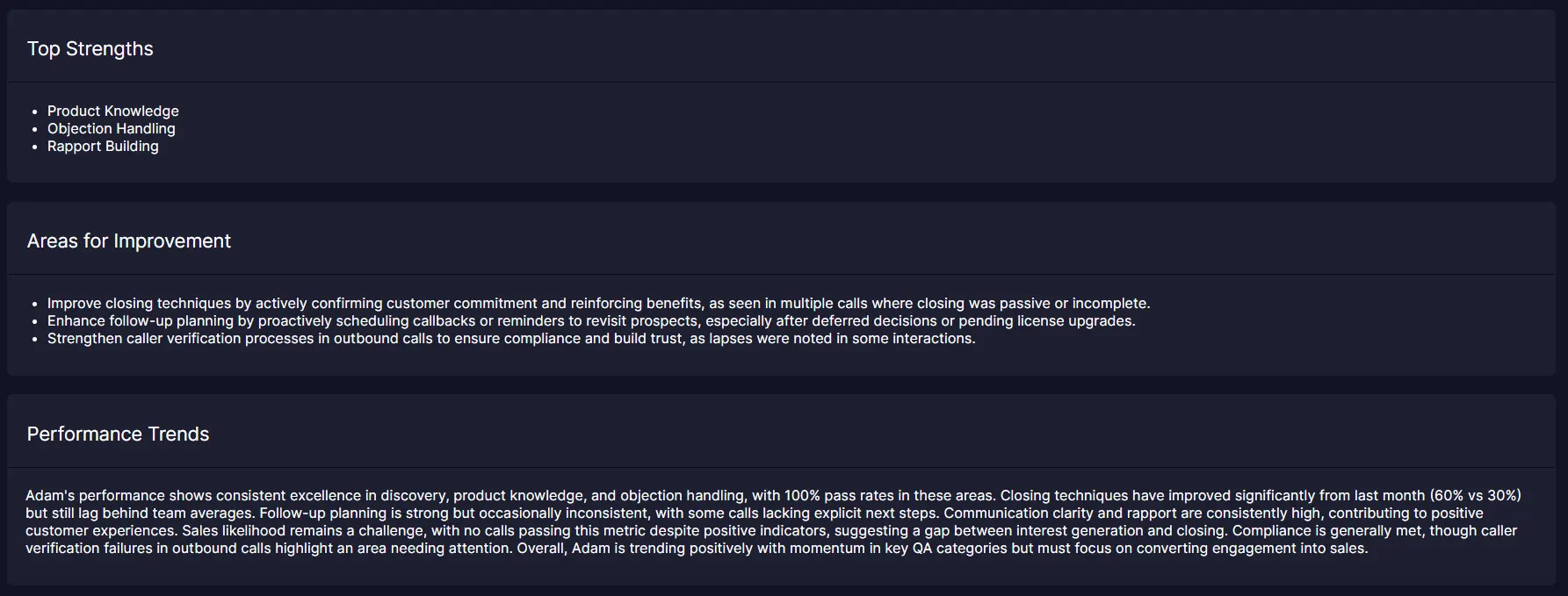 Agent Sales Performance Report - CXEX
